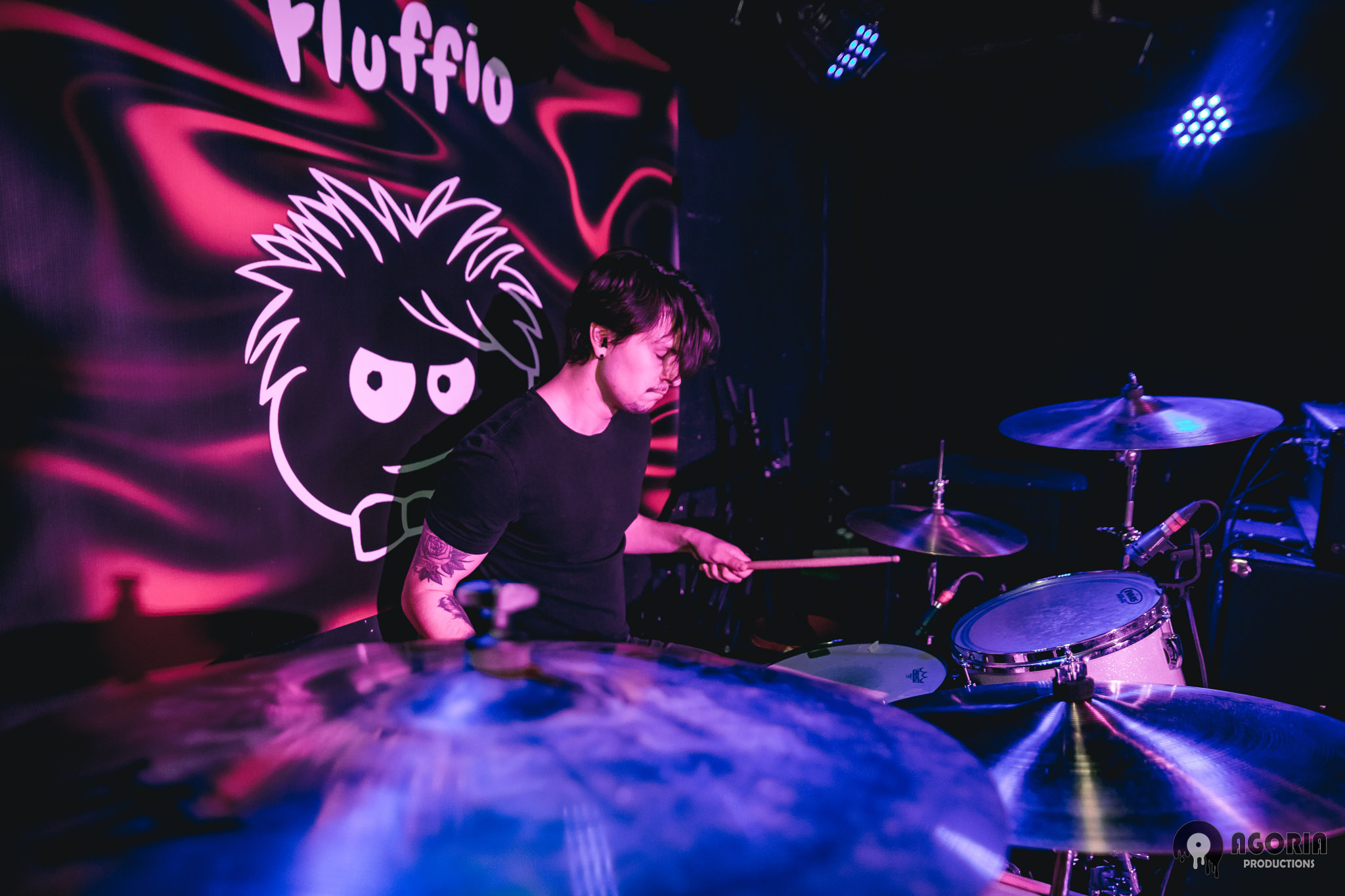 Sean Winick of Fluffio & The RPC playing drums live in toronto