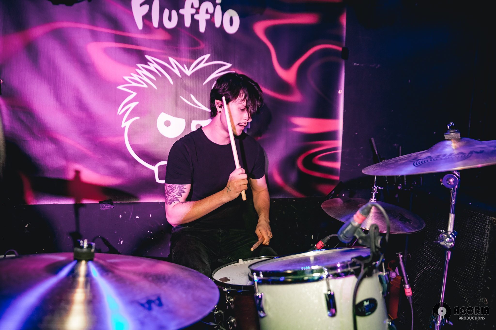 Sean Winick playing the drums live with Fluffio and The RPC in Toroonto at The Baby G