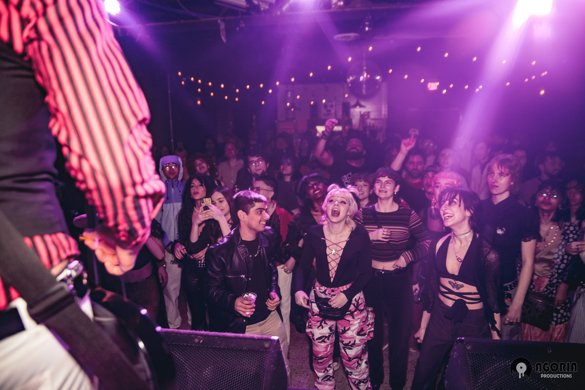 Fluffio performing with The RPC in front of a packed crowd in toronto