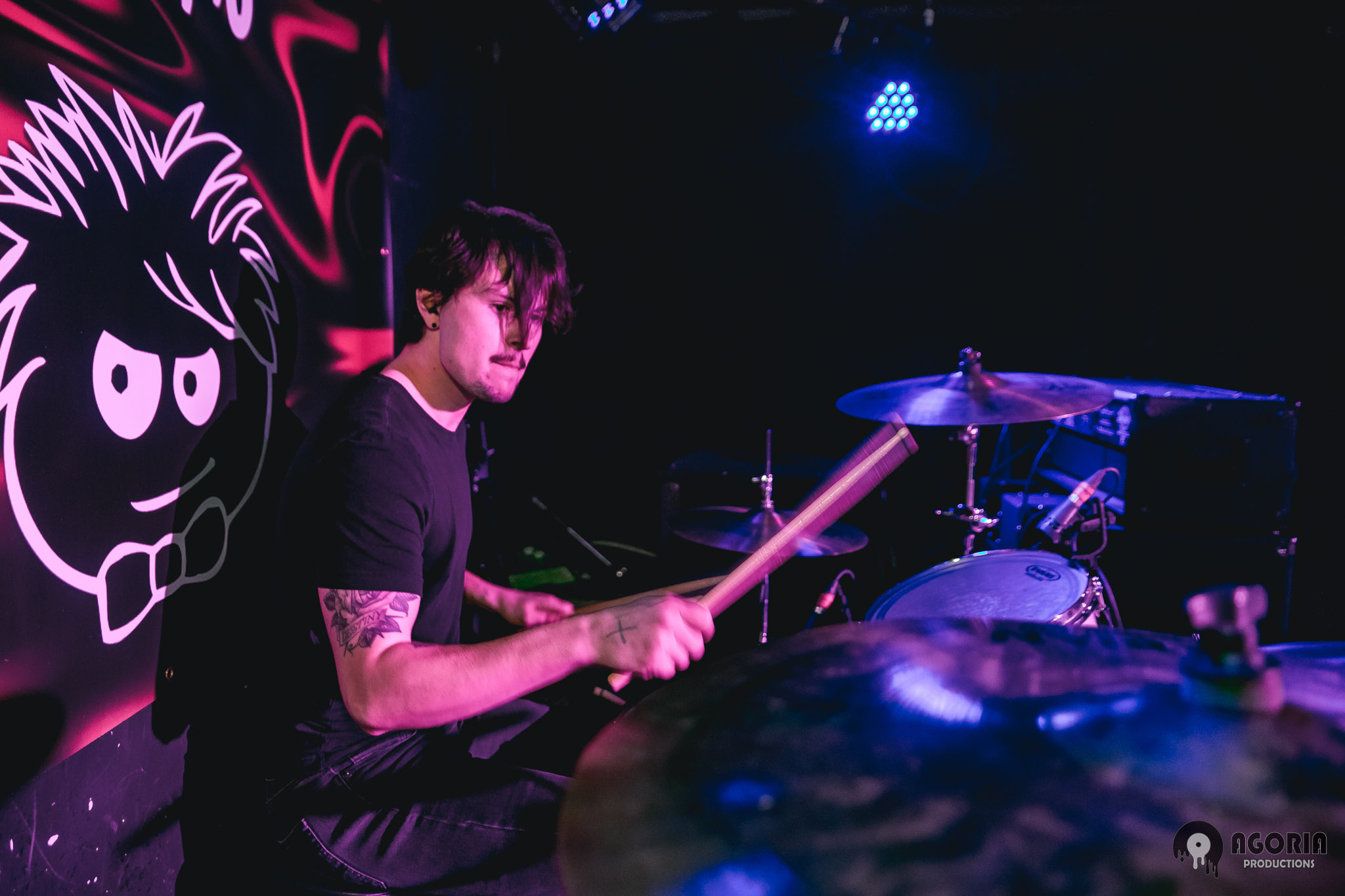 Sean Winick playing the drums live with Fluffio and The RPC in Toroonto at The Baby G