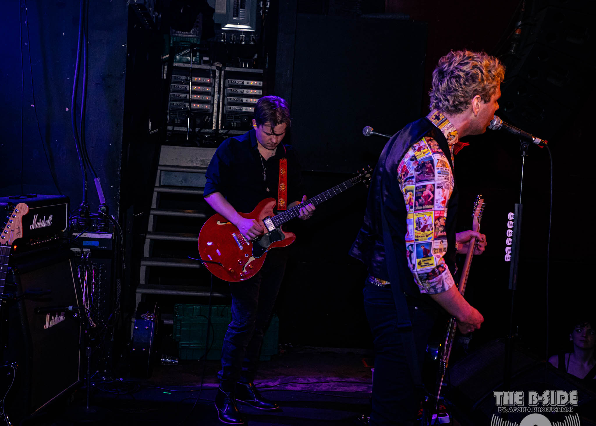 Nick plays guita on stage at Lee's Palace with Fluffio & The RPC