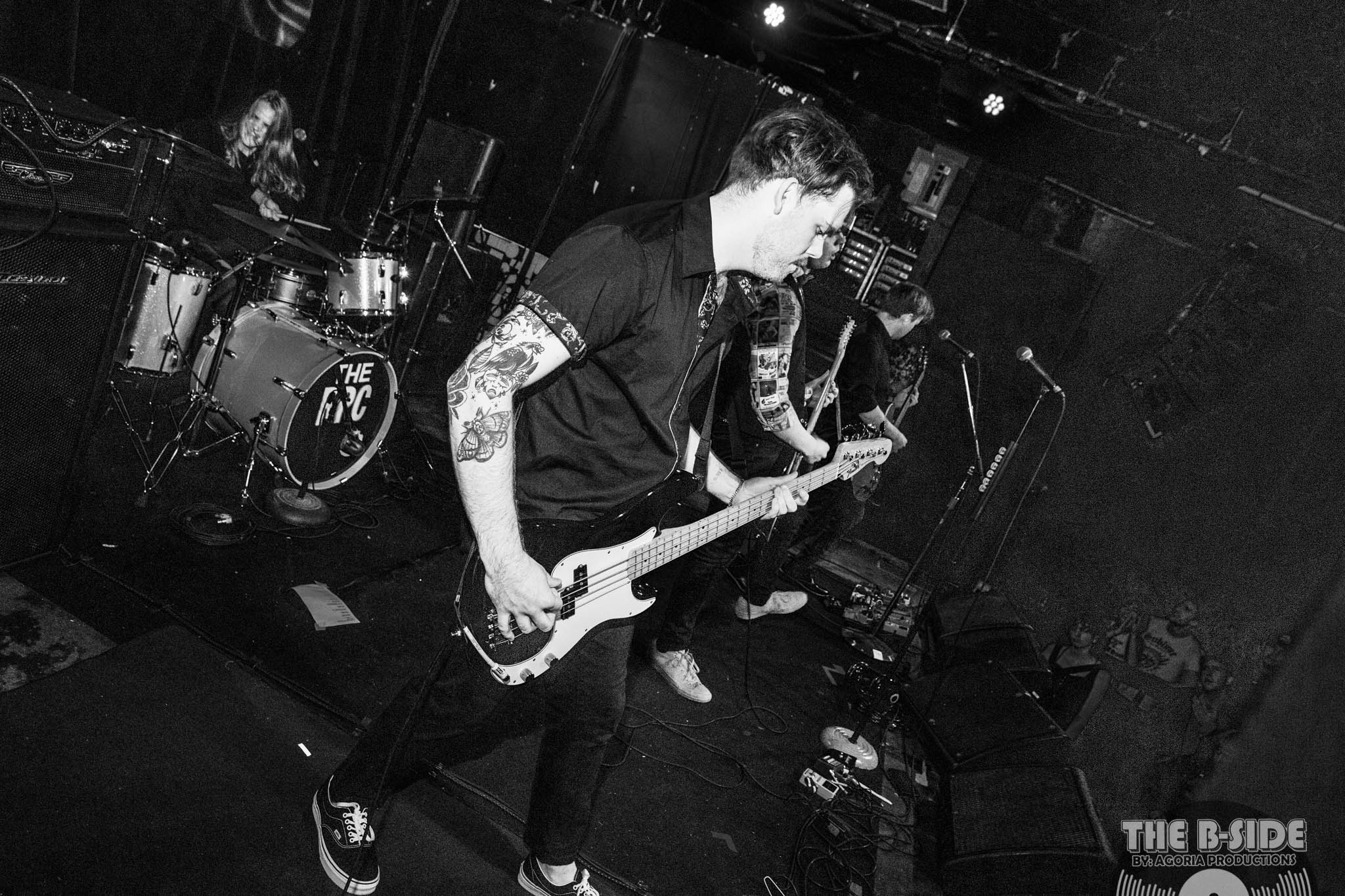 Bailey Skilton playing bass at Lee's Palace with Fluffio & The RPC
