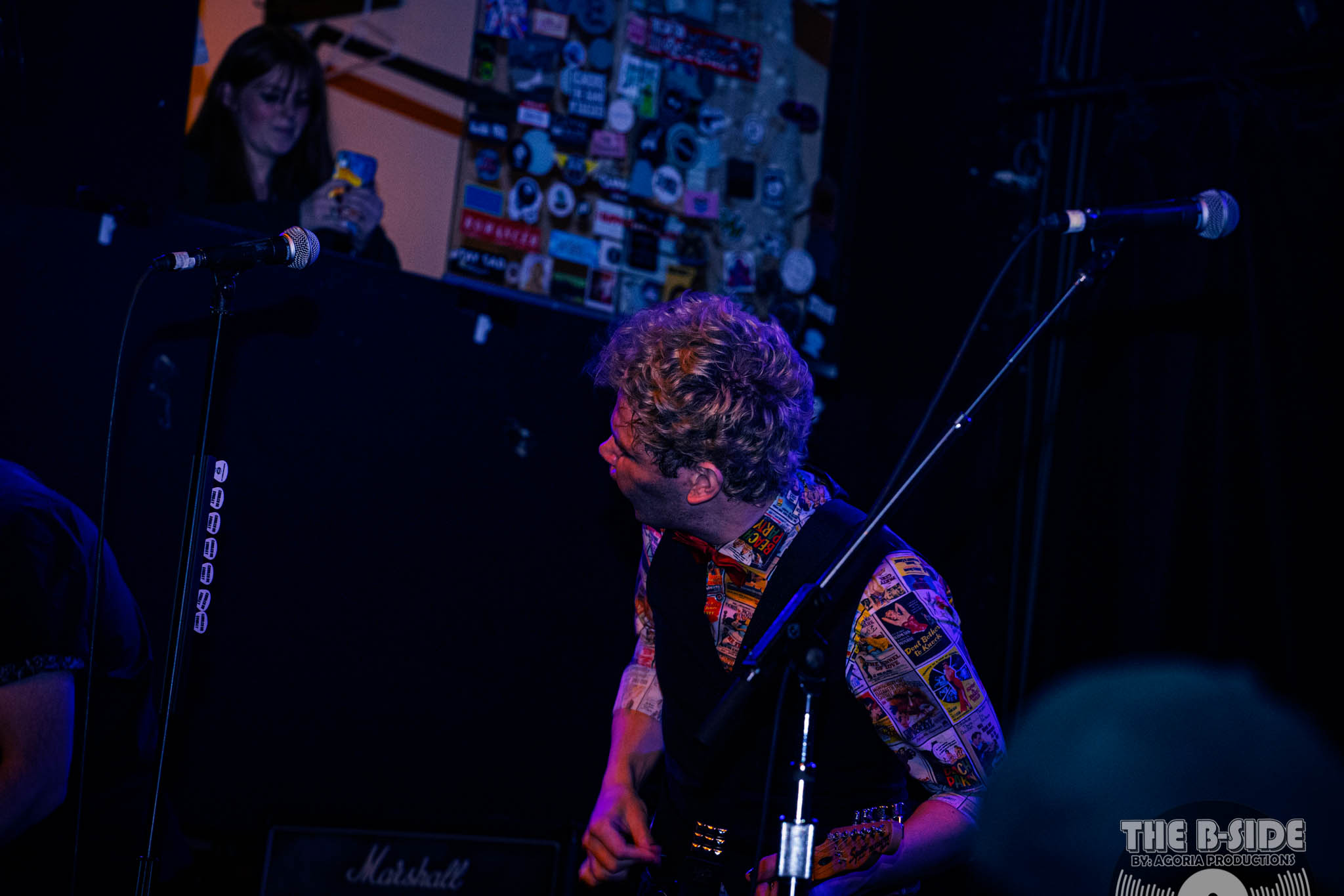 Fluffio rocking out head banging on stage at Lee's Palace in Toronto