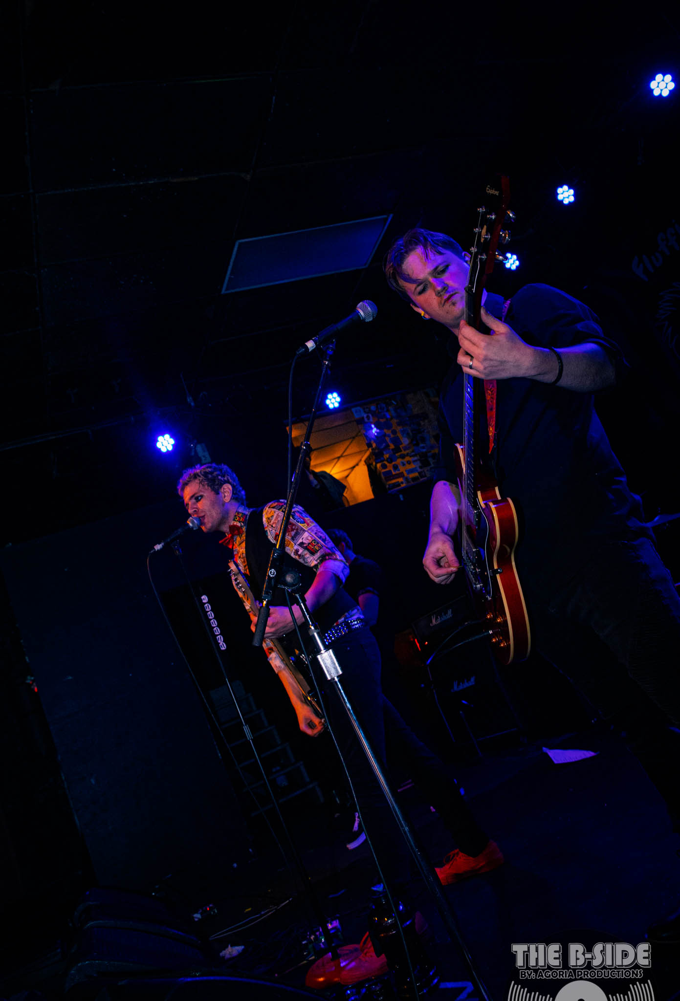 Nick and Fluffio on stage with The RPC at Lee's Palace in Toronto