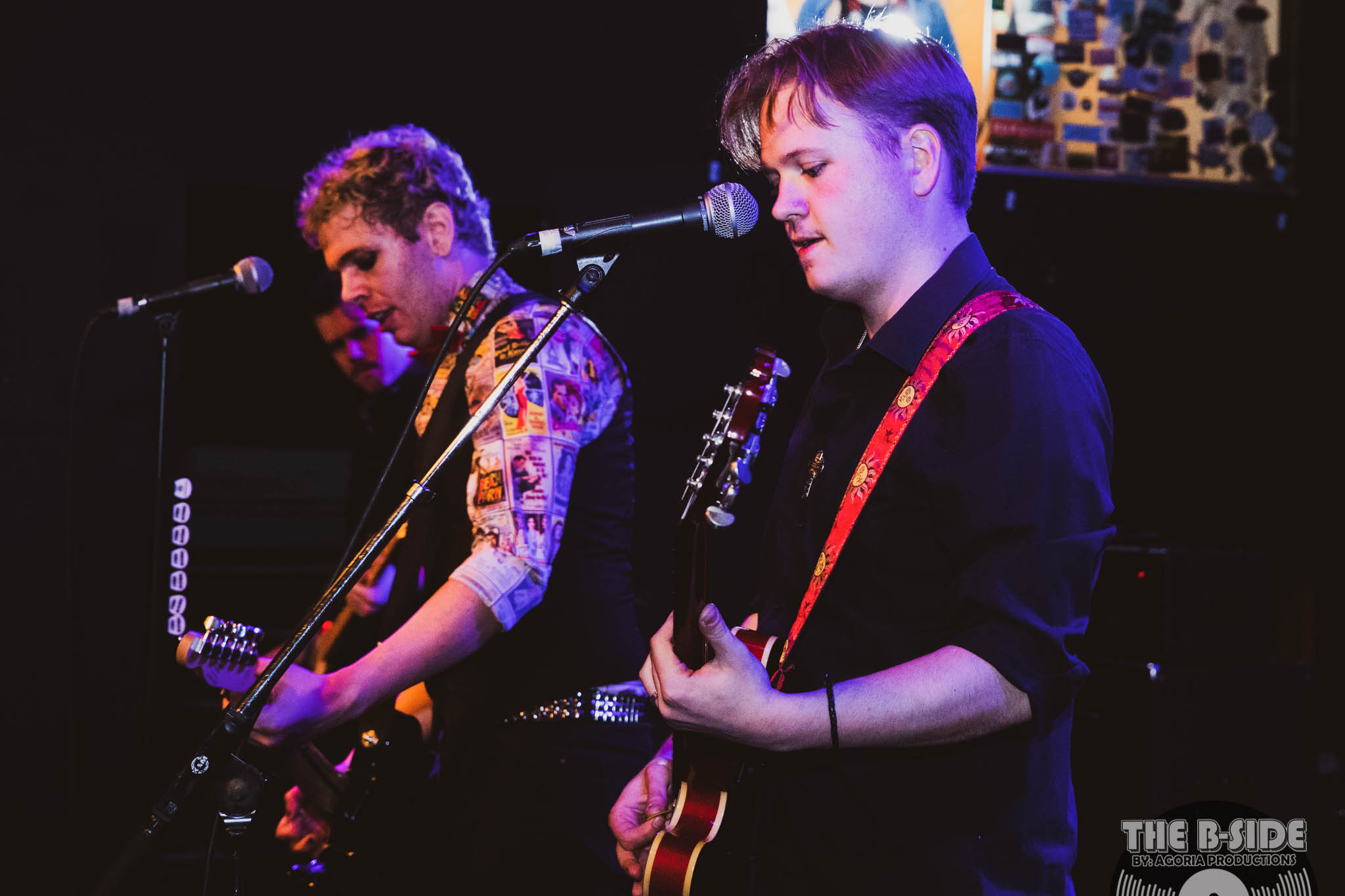 Nick guitarist of Fluffio & The RPC playing guitar live at Lee's Palace on stage