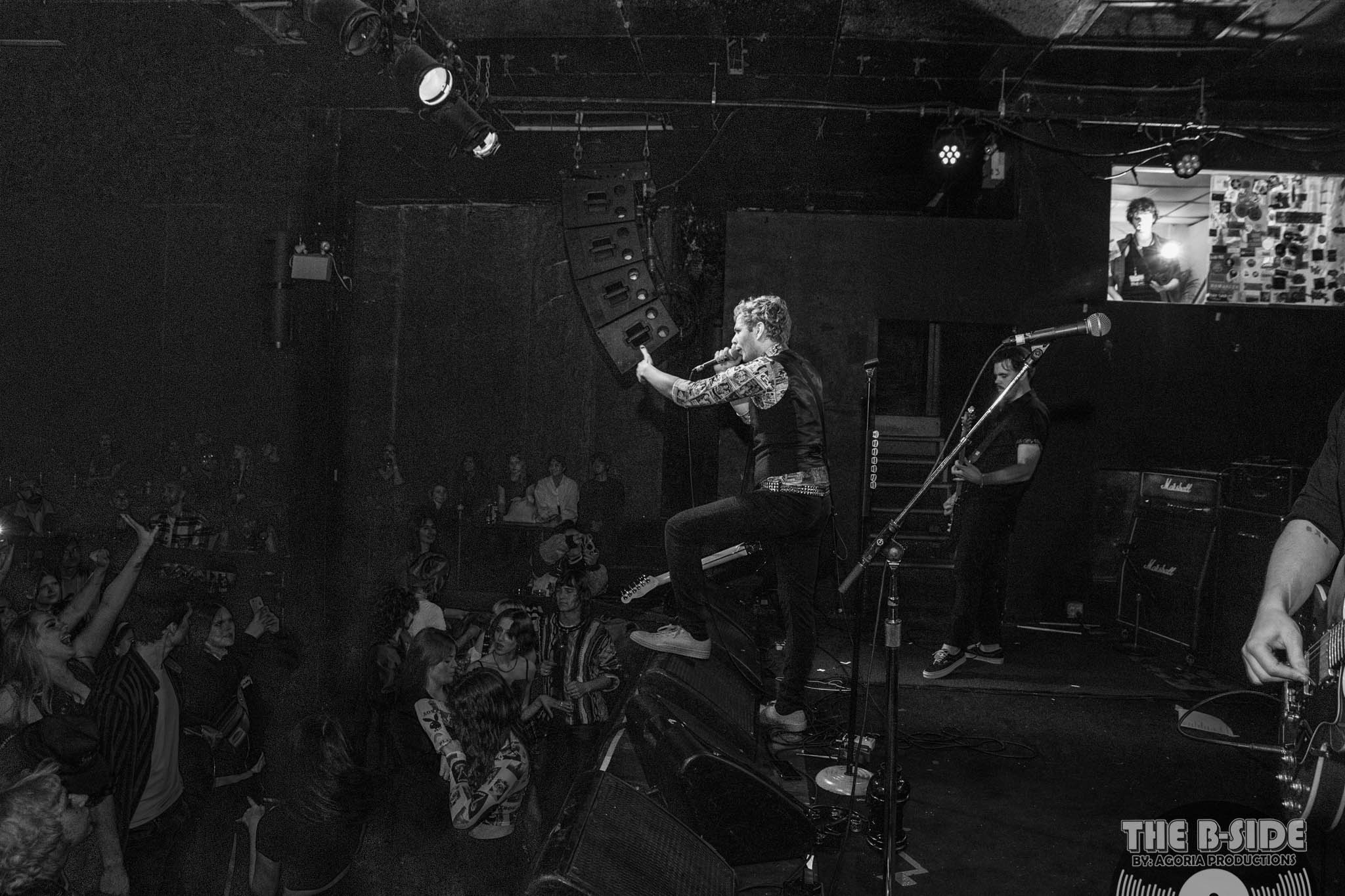 Fluffio talking to the crowd live at Lee's Palace